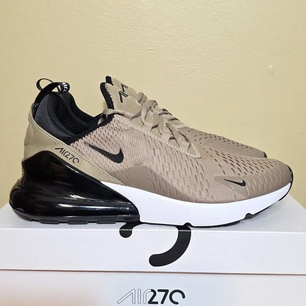 Nike Air Max 270 Khaki Black White Shoes FQ8830-247 Men's Size 11.5